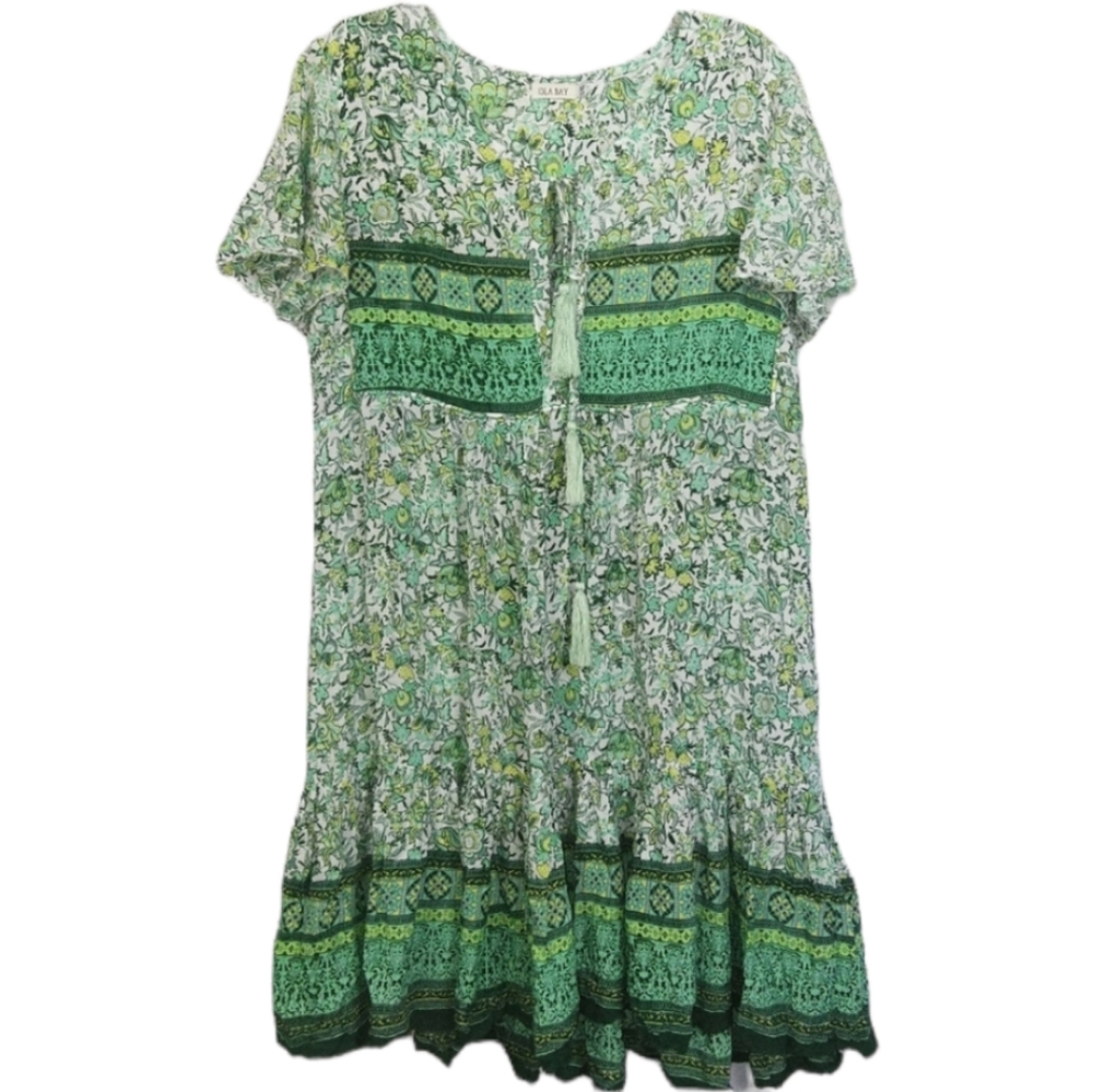 ISLA BAY Arianna Cap Sleeve Play Dress in Forest